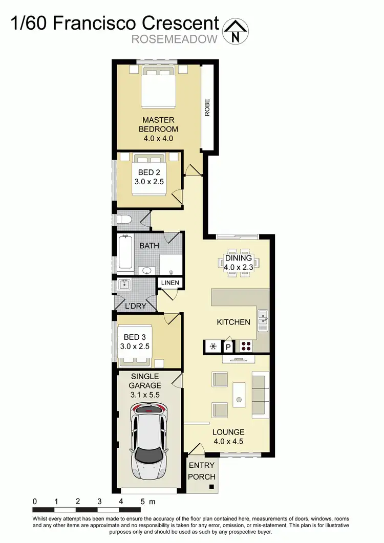 Floorplan of Homely house listing, 1/60 Francisco Crescent, Rosemeadow NSW 2560