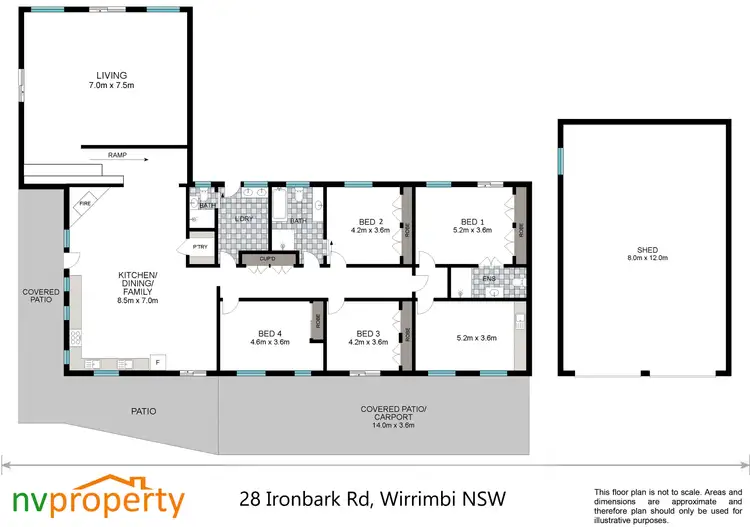 Floorplan of Homely rural property listing, 28 Ironbark Road, Wirrimbi NSW 2447
