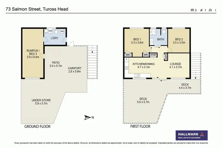 Floorplan of Homely house listing, 73 Salmon Street, Tuross Head NSW 2537