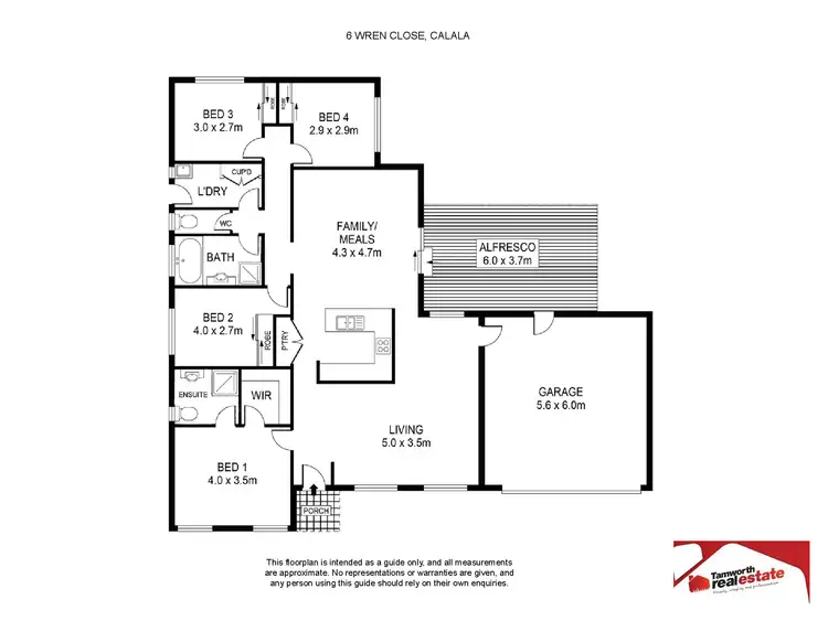 Floorplan of Homely house listing, 6 Wren Close, Calala NSW 2340