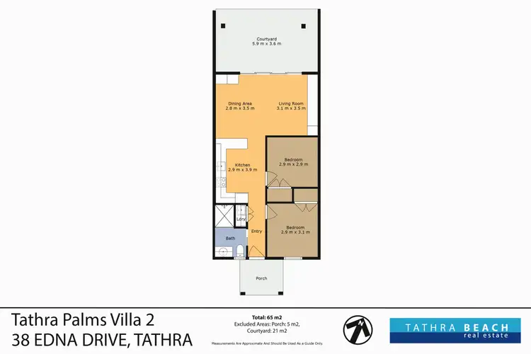 Floorplan of Homely unit listing, 2/38 Edna Drive, Tathra NSW 2550