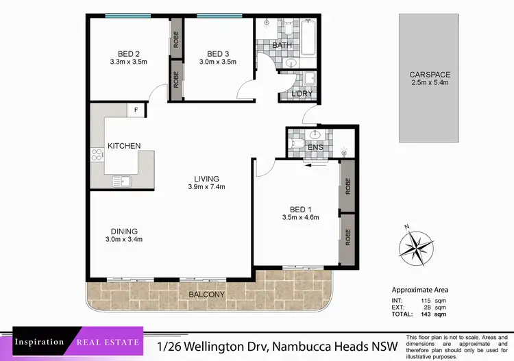 Floorplan of Homely apartment listing, 1/26 Wellington Drive, Nambucca Heads NSW 2448