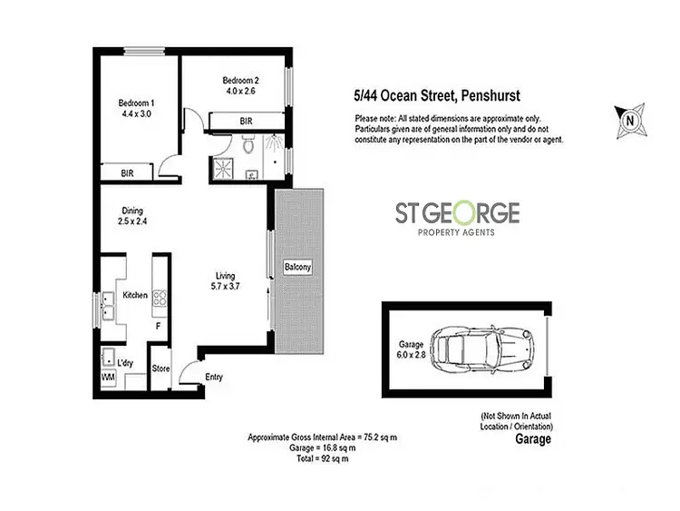 Floorplan of Homely apartment listing, 5/44 Ocean Street, Penshurst NSW 2222