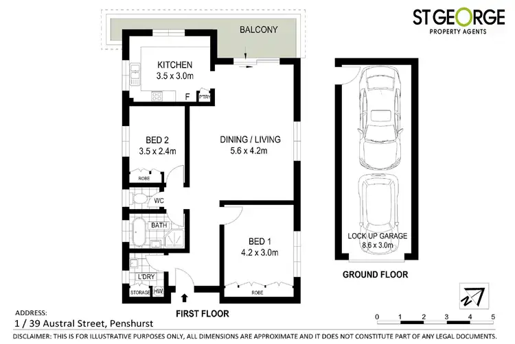 Floorplan of Homely apartment listing, 1/39 Austral Street, Penshurst NSW 2222