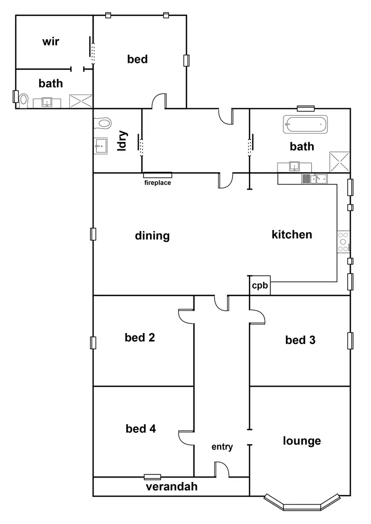 Floorplan of Homely house listing, 75 Service Street, Clunes VIC 3370