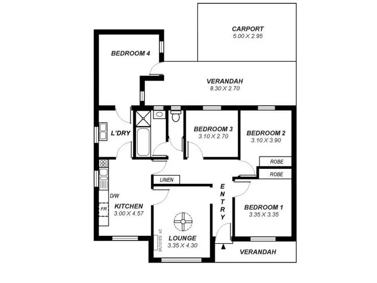 Floorplan of Homely house listing, 1/79 Agnes Street, Ottoway SA 5013