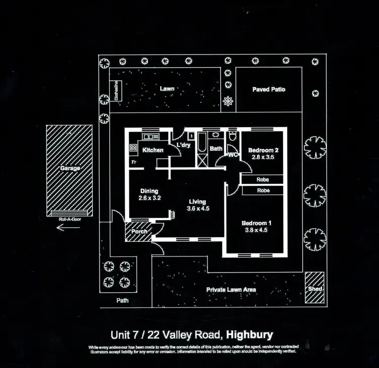 Floorplan of Homely unit listing, 7/22 Valley Road, Highbury SA 5089