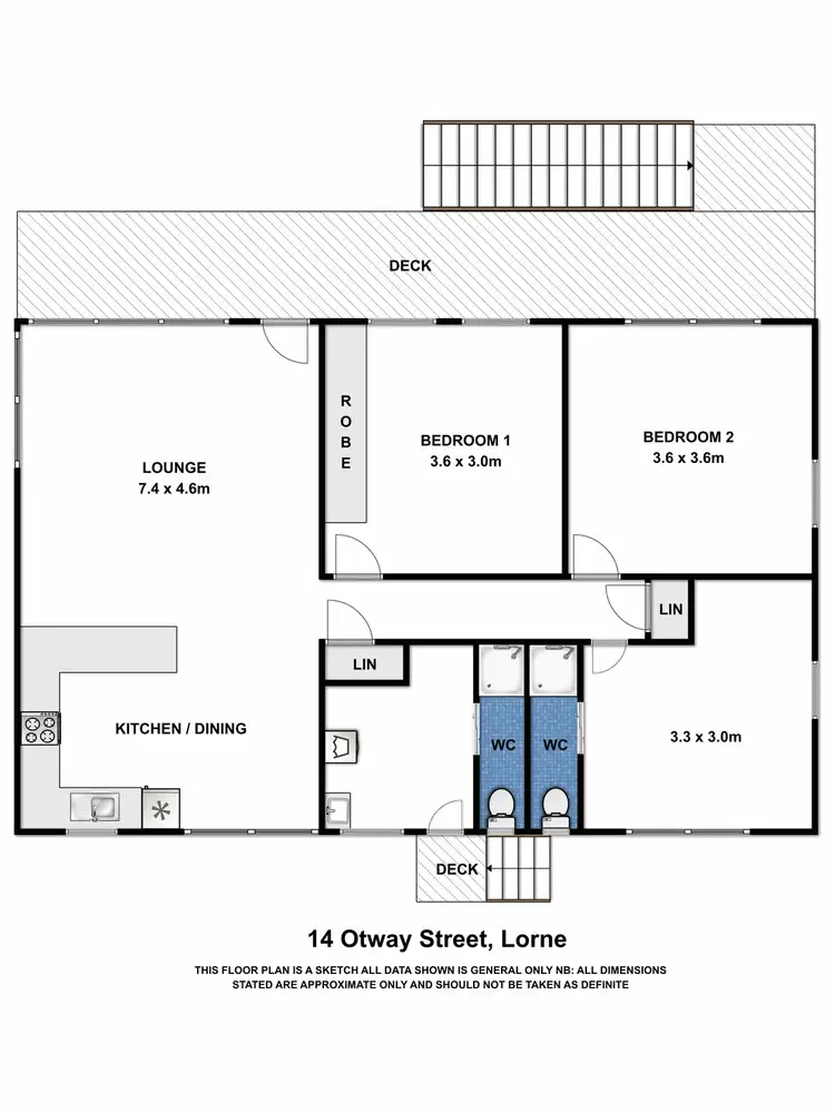 Floorplan of Homely house listing, 14 Otway Street, Lorne VIC 3232
