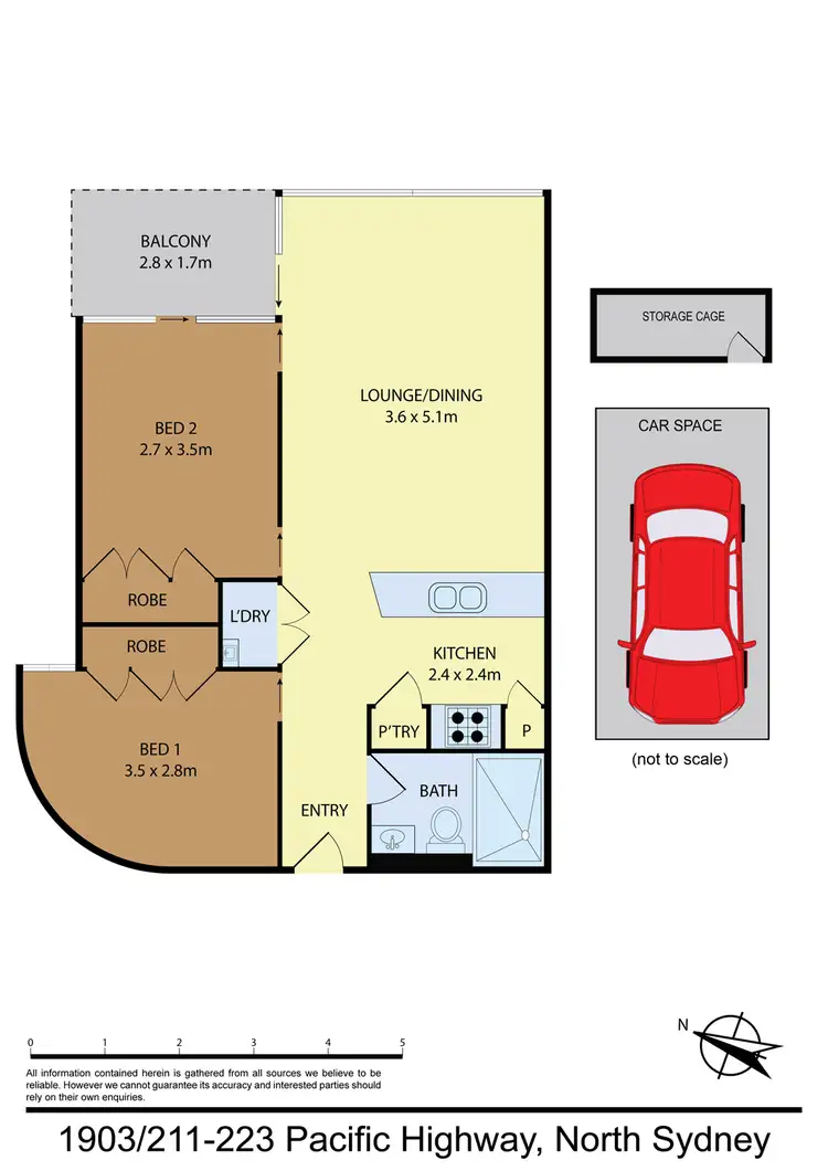 Floorplan of Homely apartment listing, 211-223 Pacific Highway, North Sydney NSW 2060