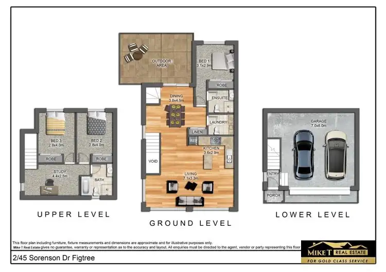 Floorplan of Homely semi-detached listing, 2/45 Sorensons Drive, Figtree NSW 2525