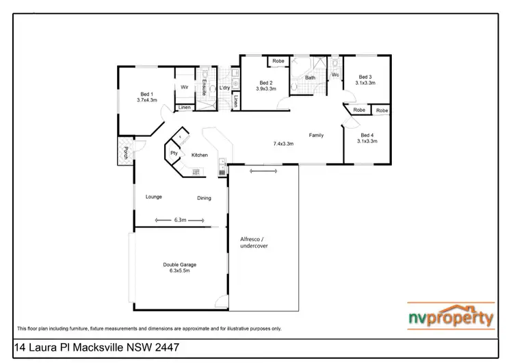 Floorplan of Homely house listing, 14 Laura Place, Macksville NSW 2447