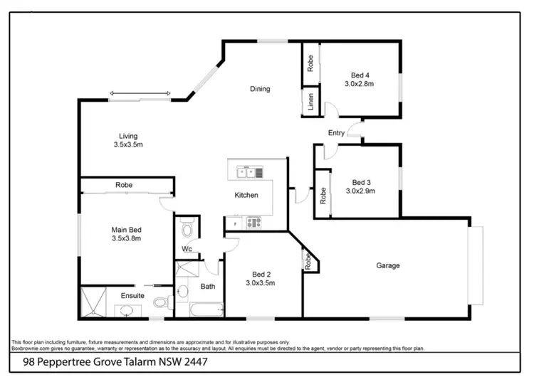 Floorplan of Homely house listing, 98 Peppertree Grove, Talarm NSW 2447