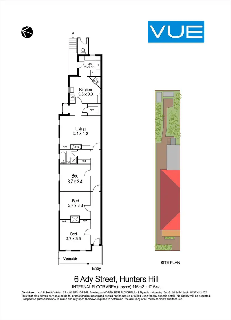 Floorplan of Homely house listing, 6 Ady Street, Hunters Hill NSW 2110