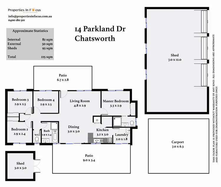 Floorplan of Homely house listing, 14 Parkland  Drive, Chatsworth QLD 4570