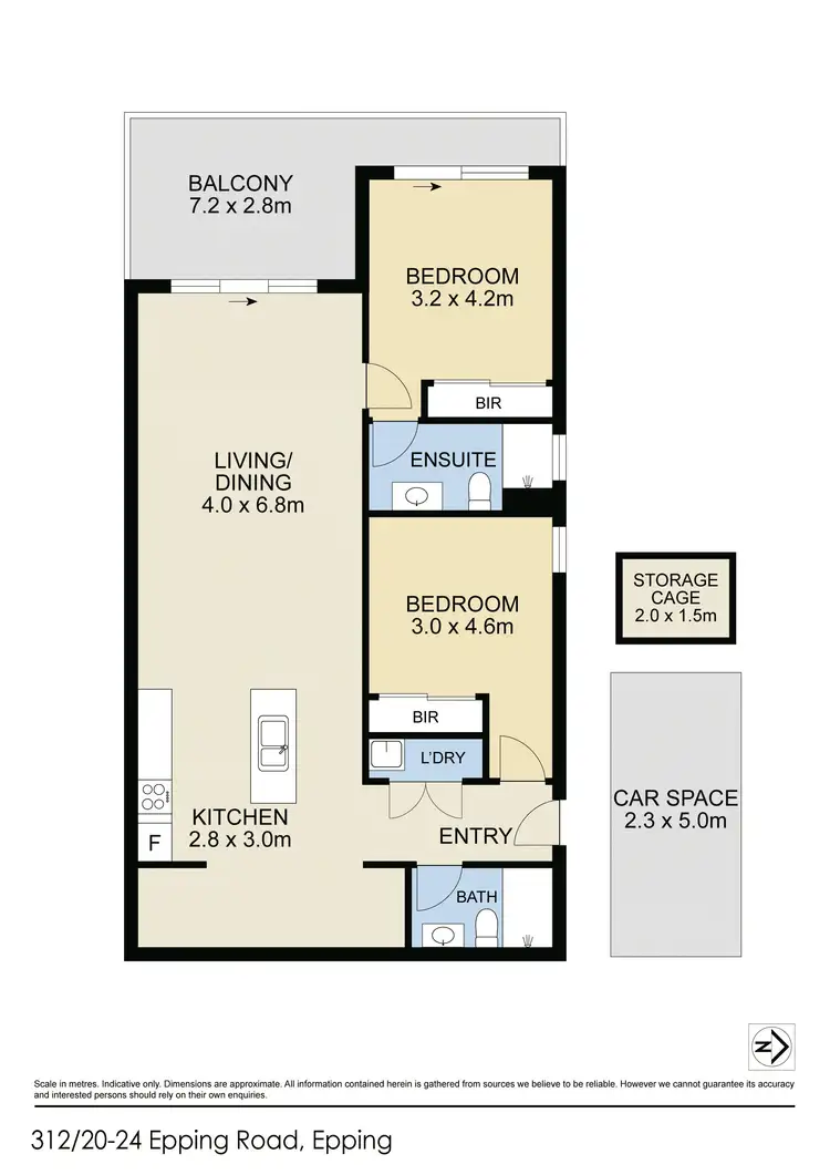 Floorplan of Homely apartment listing, 312/20-24 Epping  Road, Epping NSW 2121
