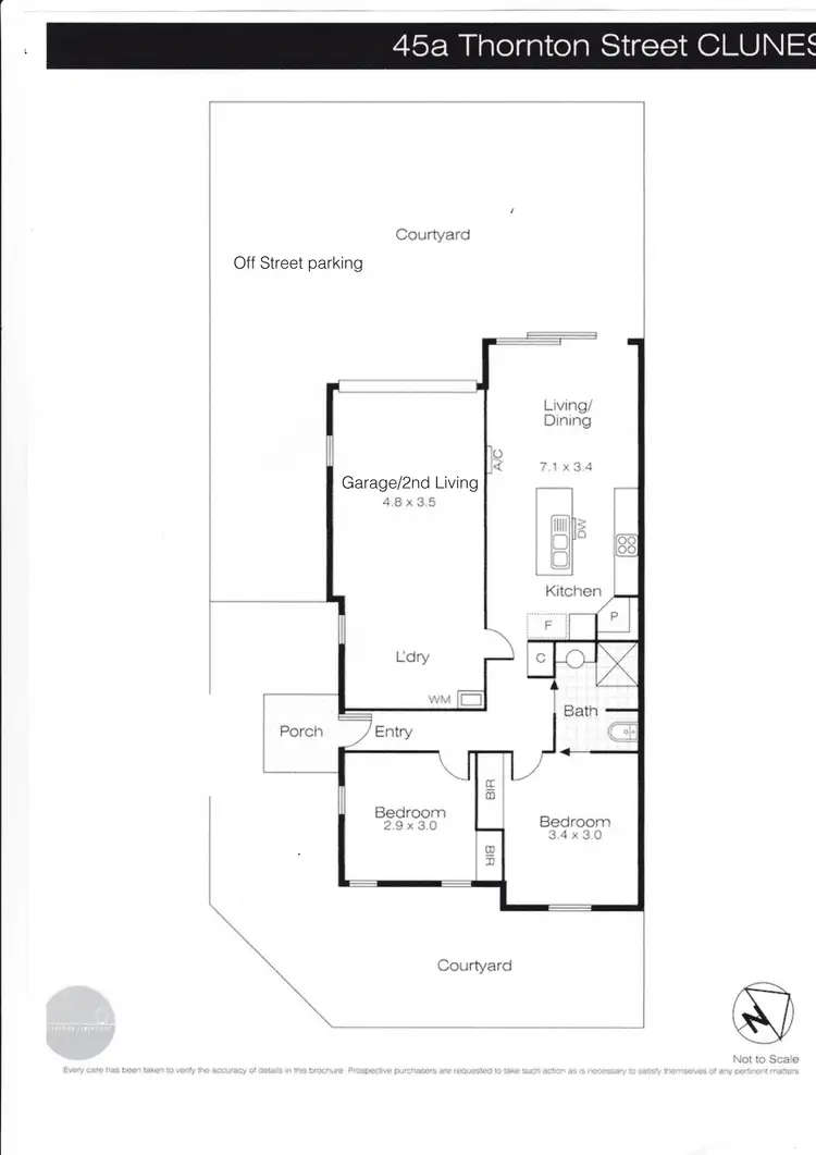 Floorplan of Homely townhouse listing, 45A Thornton Street, Clunes VIC 3370
