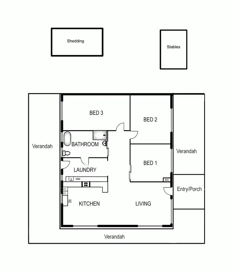 Floorplan of Homely house listing, 55A Liddicoat Road, Creswick VIC 3363