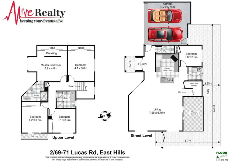 Floorplan of Homely townhouse listing, 2/69 Lucas Road, East Hills NSW 2213