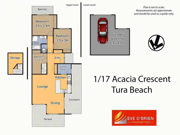 Floorplan of Homely semi-detached listing, 1/17 Acacia Crescent, Tura Beach NSW 2548