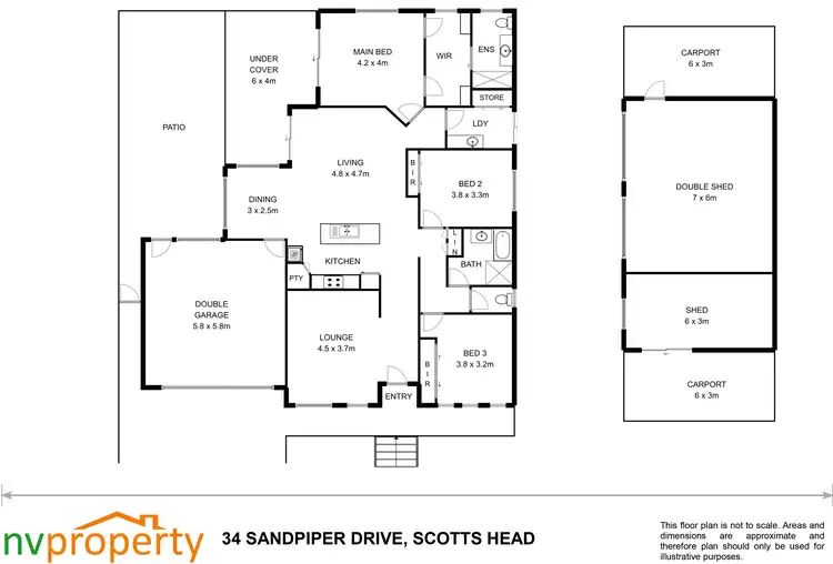 Floorplan of Homely house listing, 34 Sandpiper Drive, Scotts Head NSW 2447