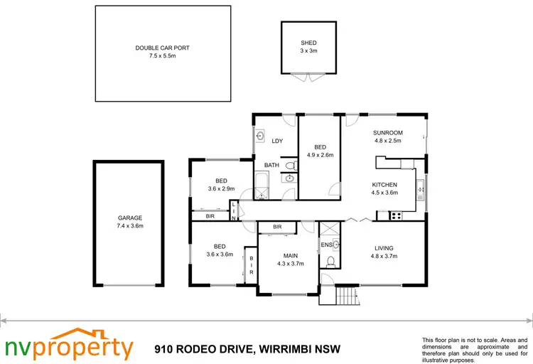 Floorplan of Homely house listing, 910 Rodeo Drive, Tewinga NSW 2449