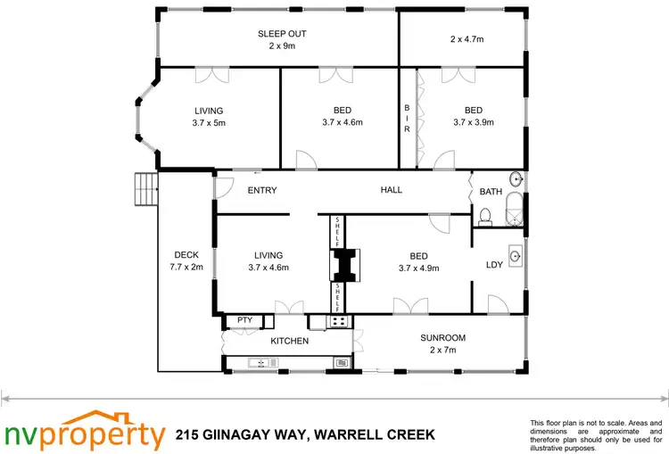 Floorplan of Homely rural property listing, 215 Giinagay Way, Warrell Creek NSW 2447