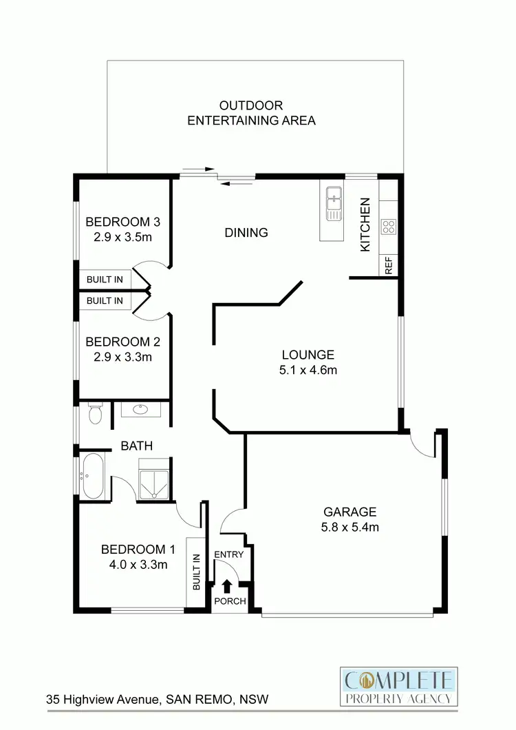 Floorplan of Homely house listing, 35 Highview  Avenue, San Remo NSW 2262