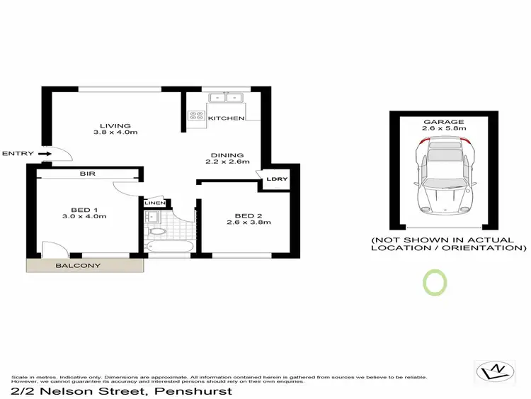 Floorplan of Homely apartment listing, 2/2 Nelson Street, Penshurst NSW 2222