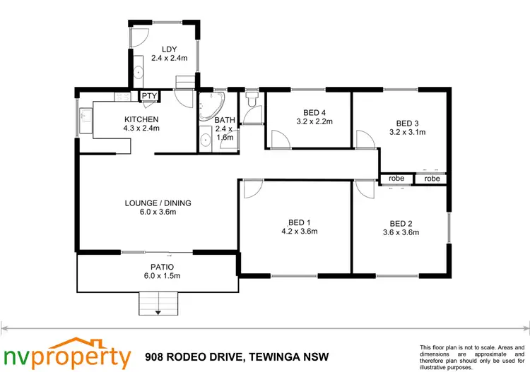 Floorplan of Homely rural property listing, 908 Rodeo Avenue, Tewinga NSW 2449