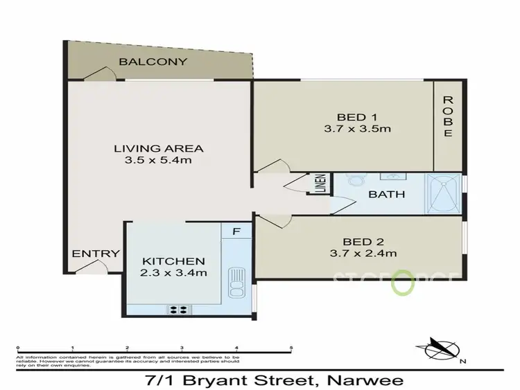 Floorplan of Homely apartment listing, 7/1 Bryant Street, Narwee NSW 2209
