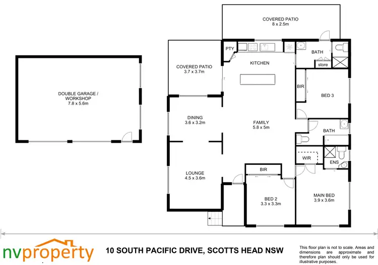 Floorplan of Homely house listing, 10 South Pacific  Avenue, Scotts Head NSW 2447