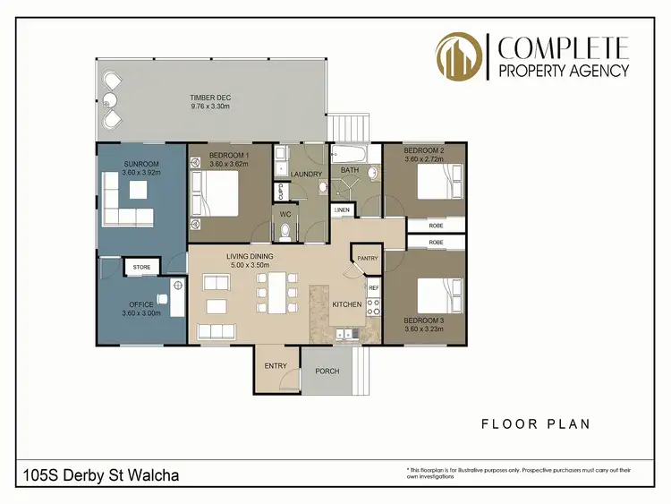 Floorplan of Homely rural property listing, 105S Derby Street, Walcha NSW 2354