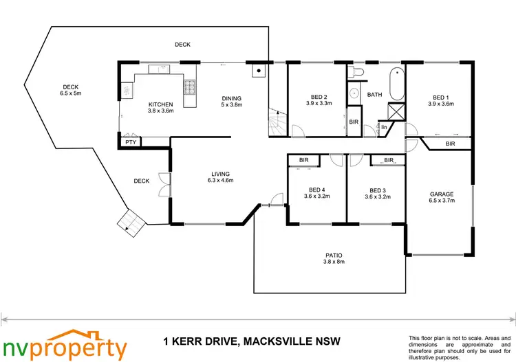 Floorplan of Homely house listing, 1 Kerr Drive, Macksville NSW 2447