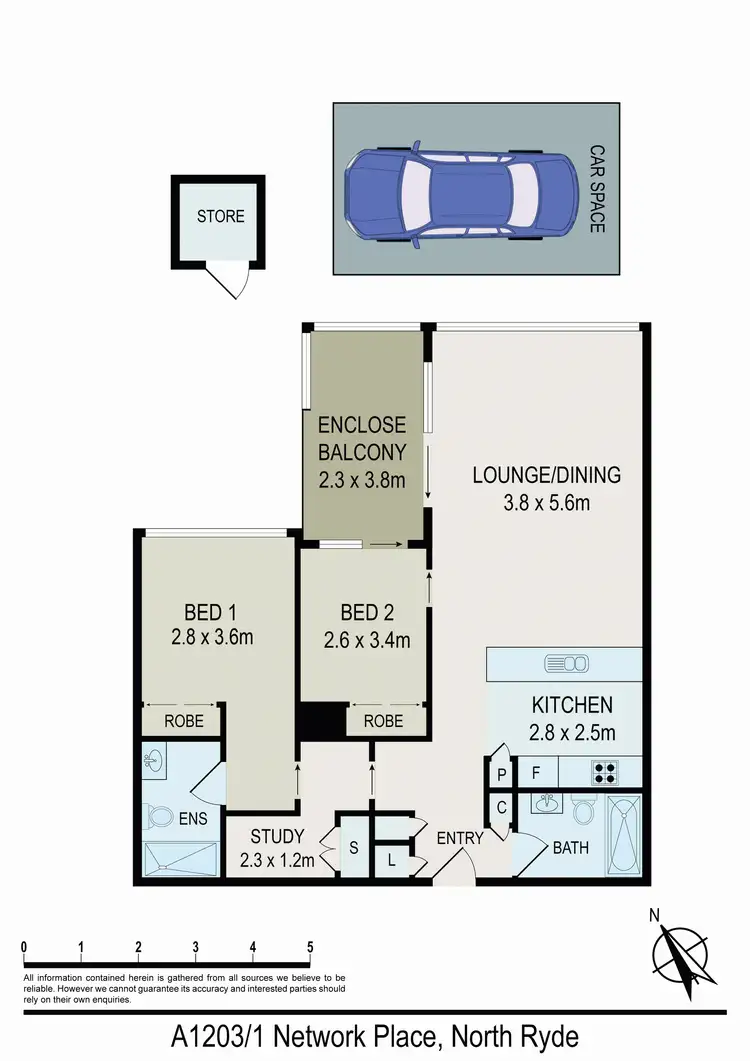 Floorplan of Homely apartment listing, 1203/1 Network Place, North Ryde NSW 2113