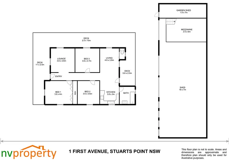 Floorplan of Homely house listing, 1 First Avenue, Stuarts Point NSW 2441