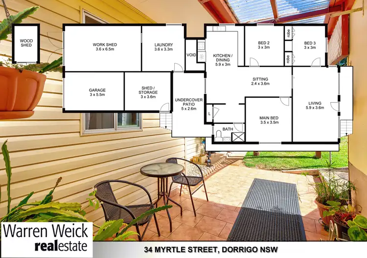 Floorplan of Homely house listing, 34 Myrtle Street, Dorrigo NSW 2453