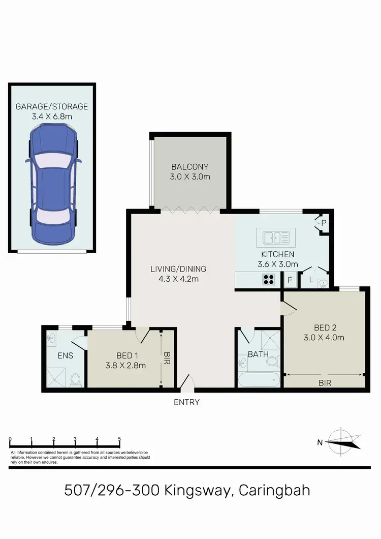 Floorplan of Homely apartment listing, 507/ 296-300 Kingsway, Caringbah NSW 2229