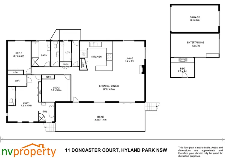 Floorplan of Homely house listing, 11 Doncaster Place, Hyland Park NSW 2448