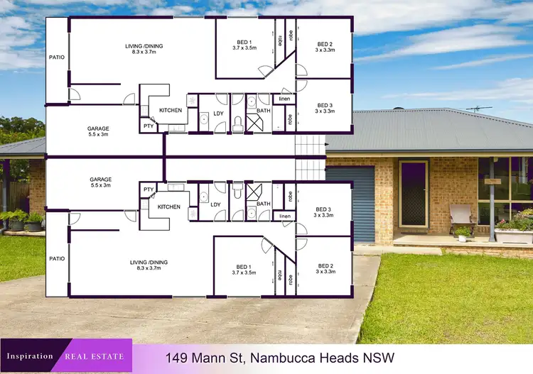 Floorplan of Homely semi-detached listing, 149 Mann Street, Nambucca Heads NSW 2448
