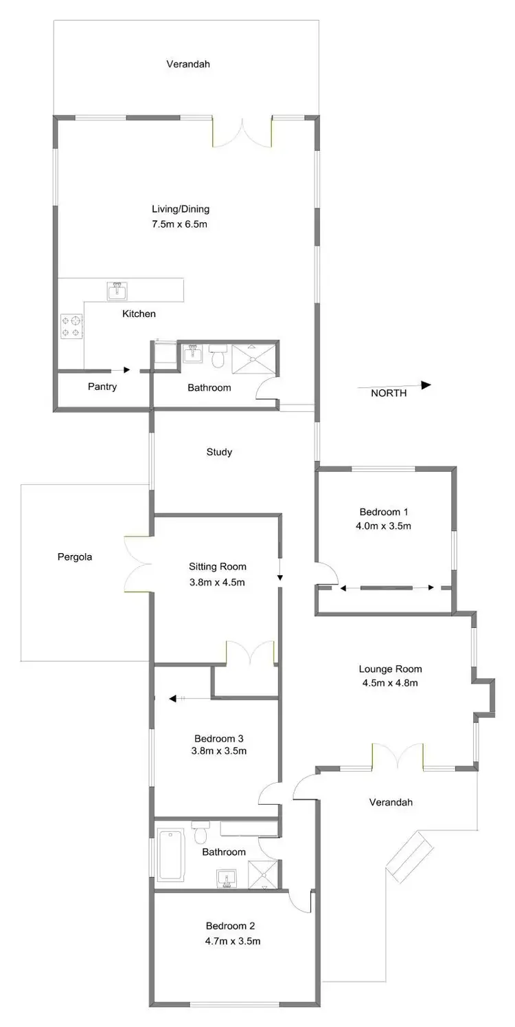 Floorplan of Homely house listing, 23 Franklin  Street, Bacchus Marsh VIC 3340