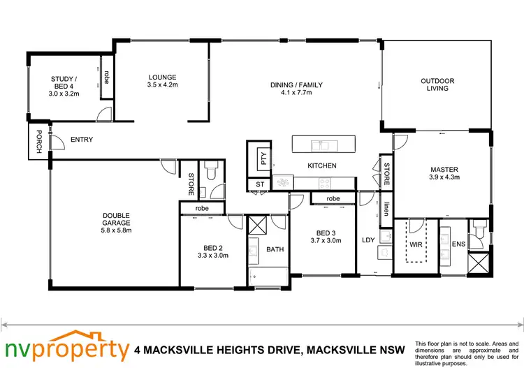 Floorplan of Homely house listing, 4 Macksville Heights Drive, Macksville NSW 2447