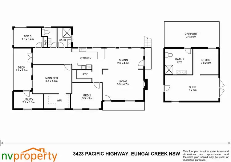 Floorplan of Homely rural property listing, 3423 Pacific  Highway, Eungai Creek NSW 2441