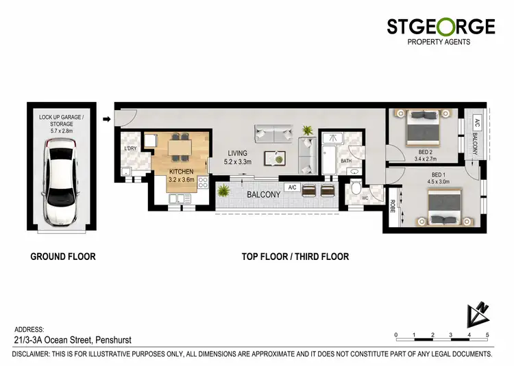 Floorplan of Homely apartment listing, 21/3 Ocean Street, Penshurst NSW 2222