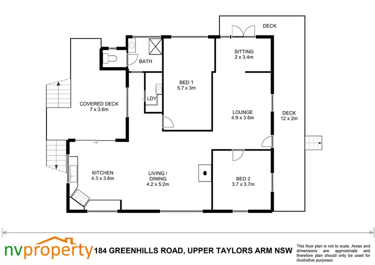 Floorplan of Homely other listing, 184 Greenhills  Road, Upper Taylors Arm NSW 2447