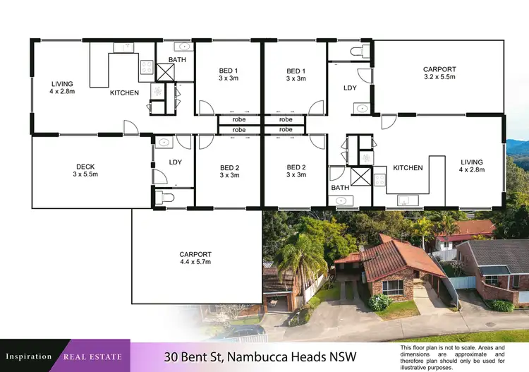 Floorplan of Homely semi-detached listing, 30 Bent Street, Nambucca Heads NSW 2448