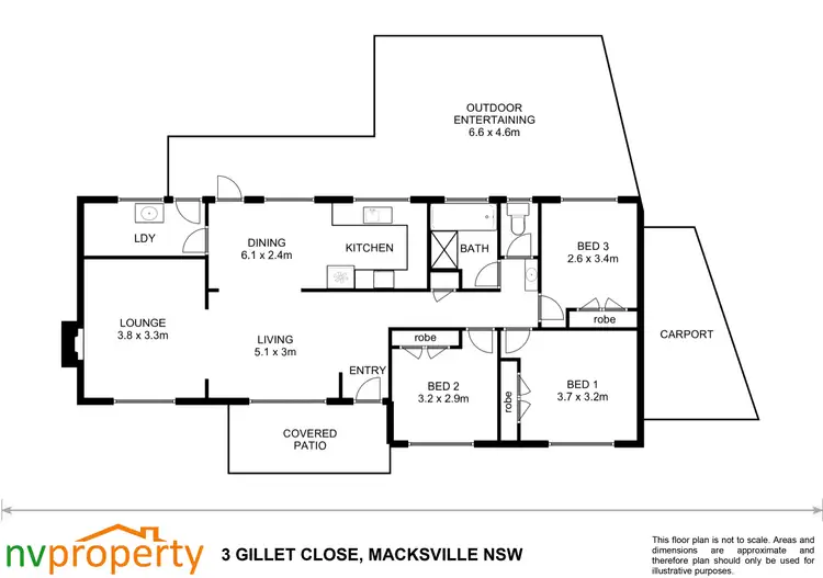 Floorplan of Homely house listing, 3 Gillett Close, Macksville NSW 2447