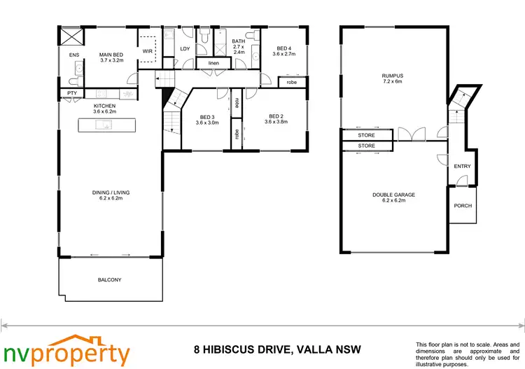 Floorplan of Homely house listing, 8 Hibiscus Drive, Valla Beach NSW 2448