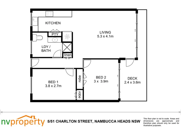 Floorplan of Homely unit listing, 5/51 Charlton Street, Nambucca Heads NSW 2448