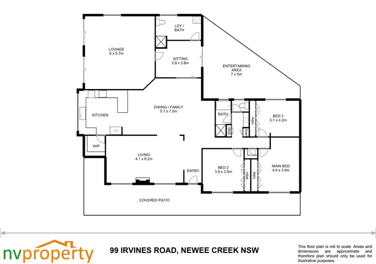 Floorplan of Homely rural property listing, 99 Irvines Road, Newee Creek NSW 2447