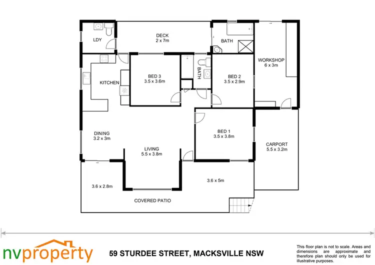 Floorplan of Homely house listing, 59 Sturdee Street, Macksville NSW 2447